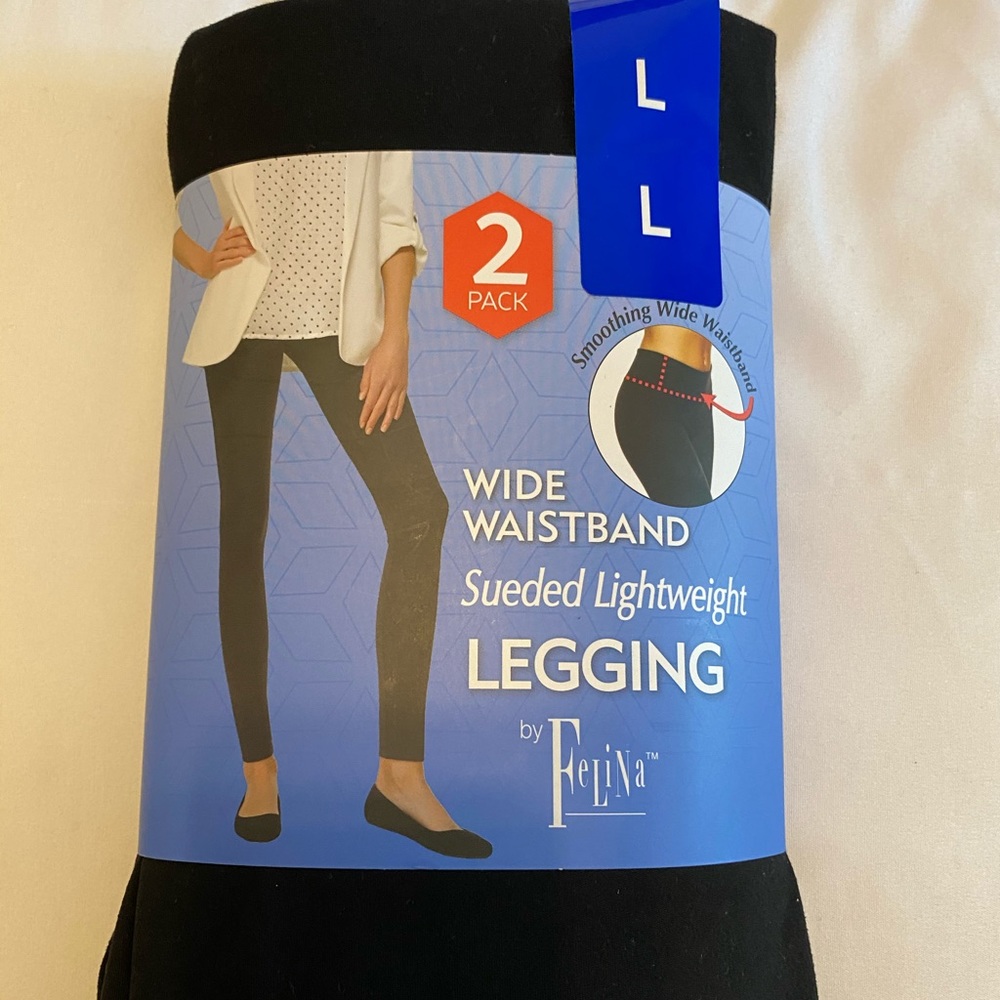 NWT 2 pair of Felina women’s leggings, size Large